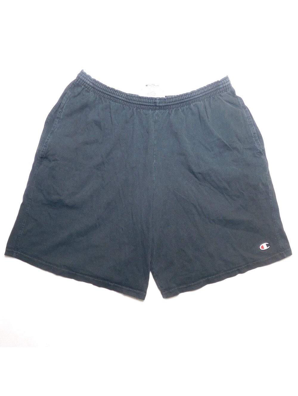 Champion Shorts Mens Large L Black Cotton Jersey Athletic Gym Running Pockets